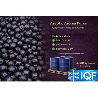 Aseptic Aronia Puree – 200 kg Drums | Poland