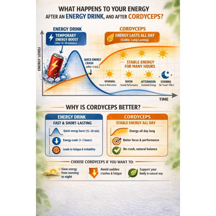 Suszony Kordyceps Militaris 100 g – opakowanie próżniowe - 30 800 szt