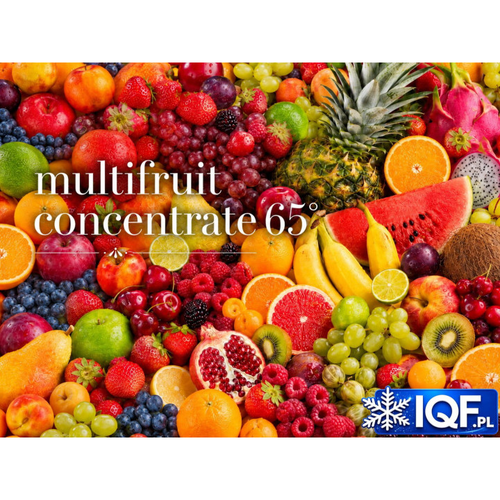 Multifruit concentrate 65° Brix in a 250 kg aseptic drum