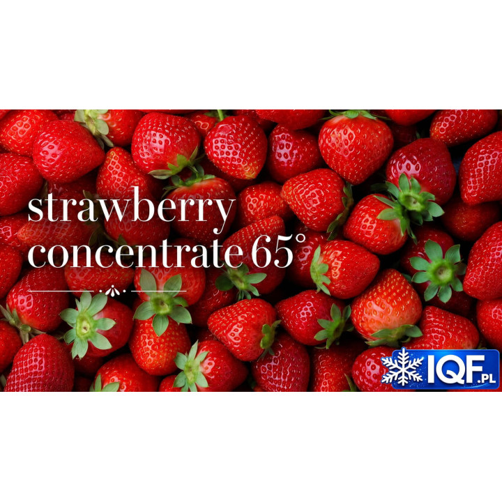 Strawberry concentrate 65° Brix in a 250 kg aseptic drum